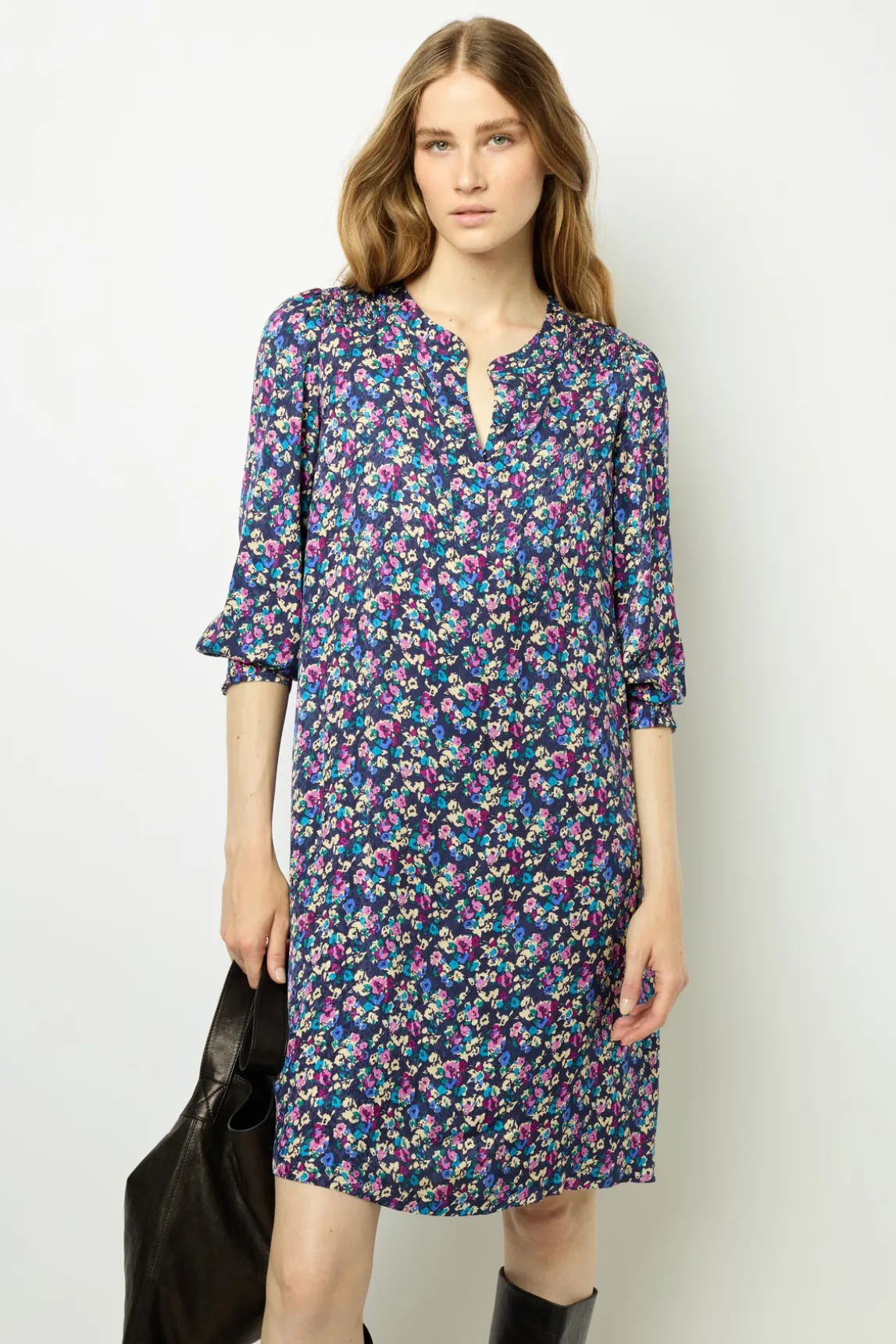 Floral jacquard mini dress – SALYA