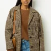 Fringed houndstooth jacket - MURIELLE