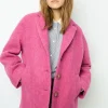 Fuchsia pink short coat - LINETTE