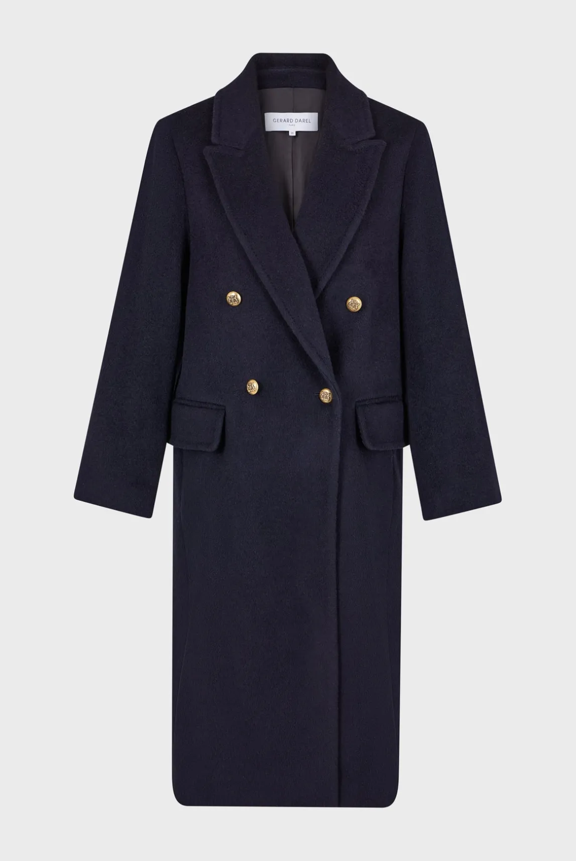 Full-length coat in wool and alpaca blend - LARISSE
