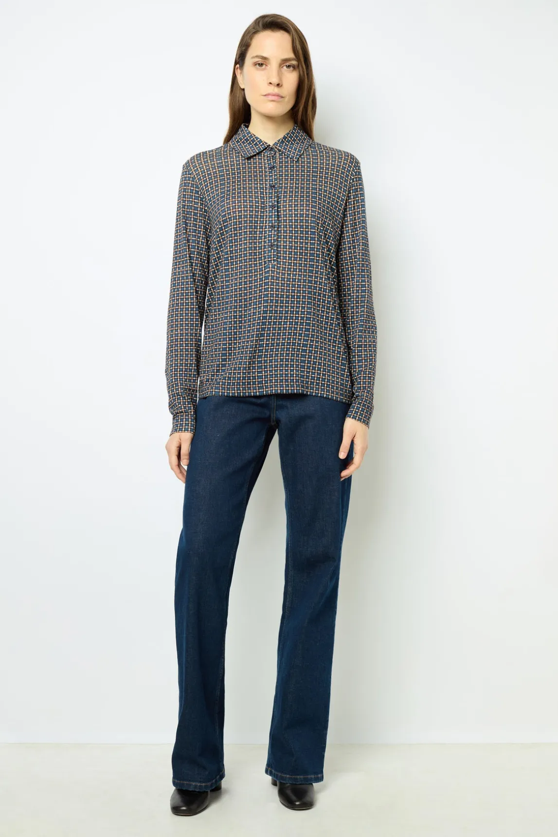 Geometric print polo shirt - AUDE