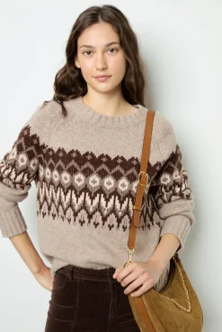 Geometric wool sweater - JANINA
