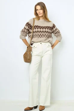 Geometric wool sweater - JANINA