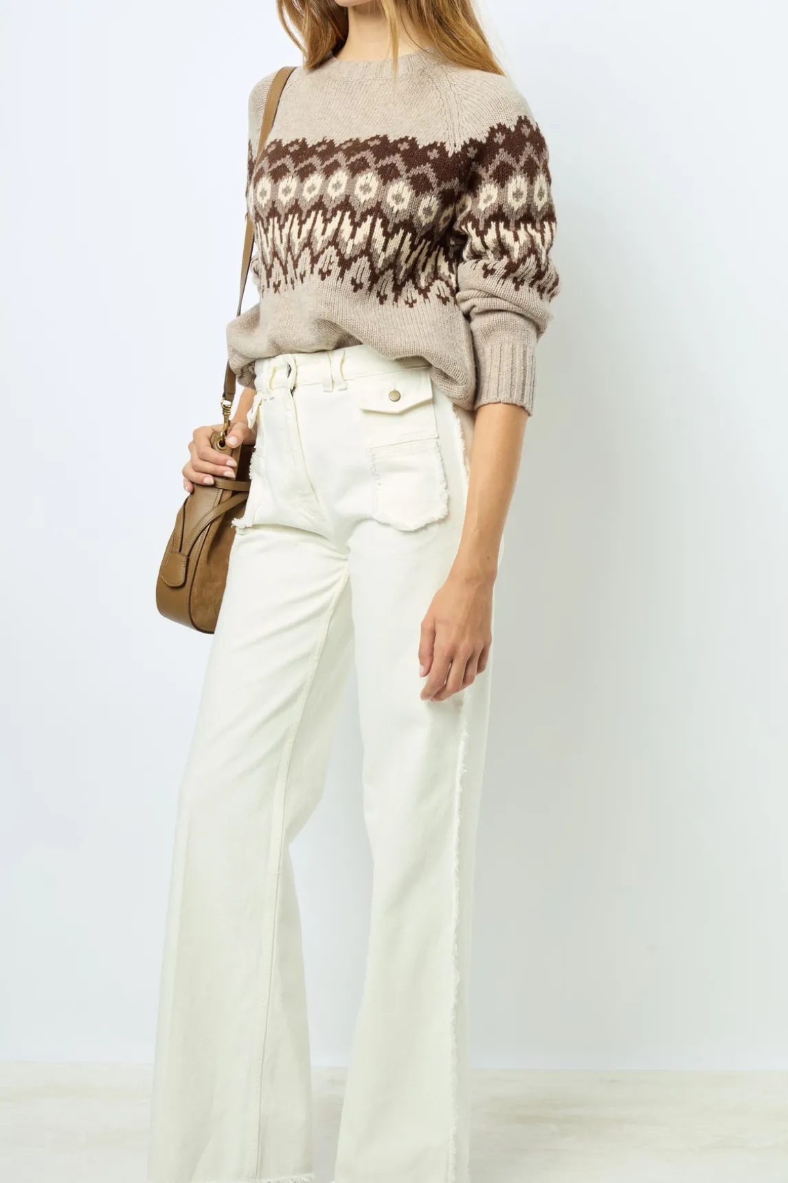 Geometric wool sweater - JANINA