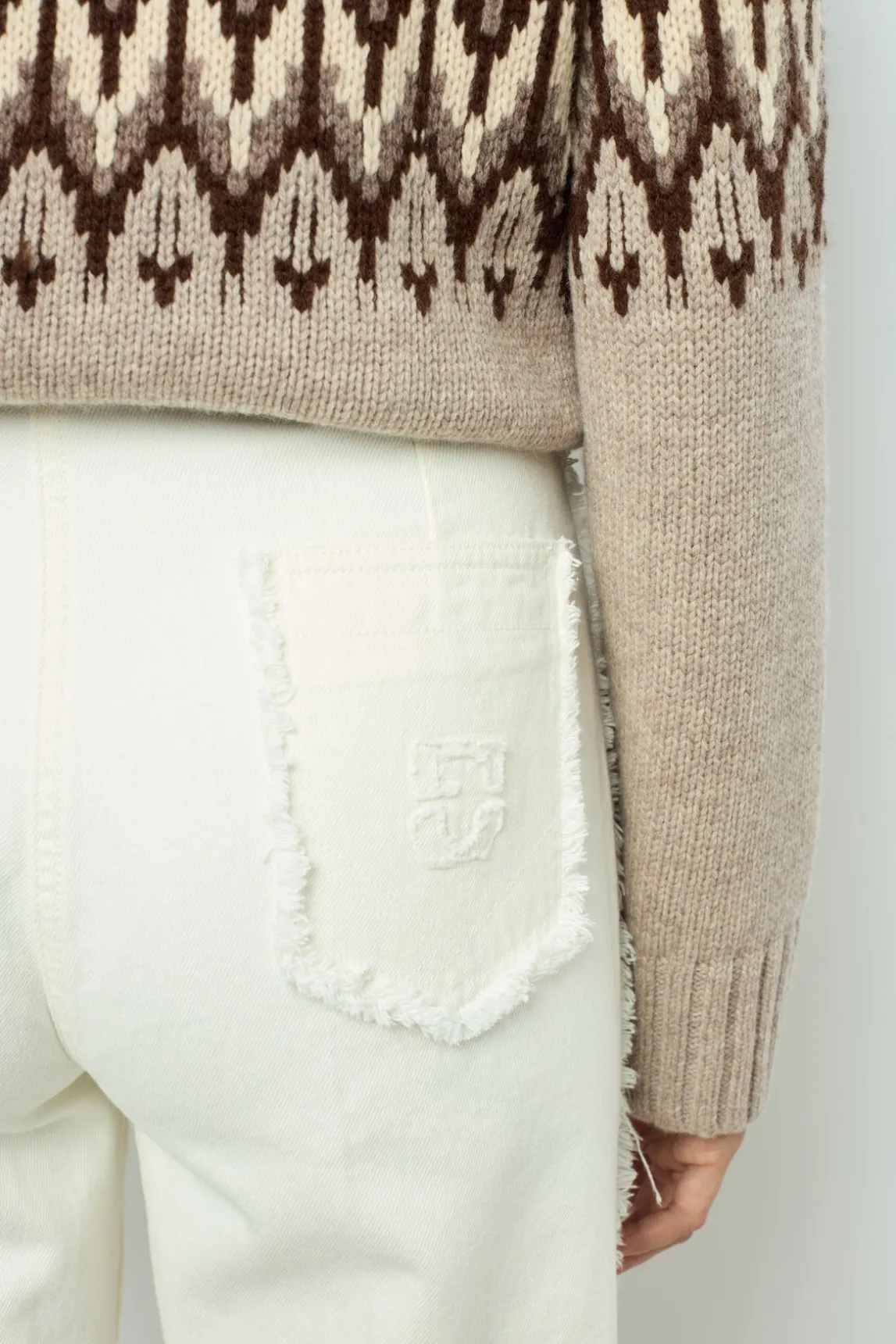 Geometric wool sweater - JANINA