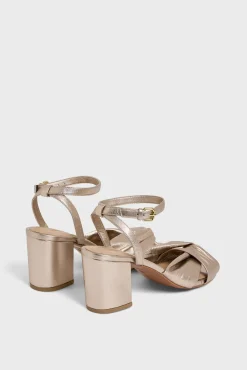 Gold heeled sandals - BETH