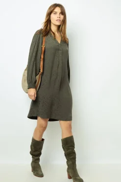 Half-moon bag in suede leather - LE SUZANNE