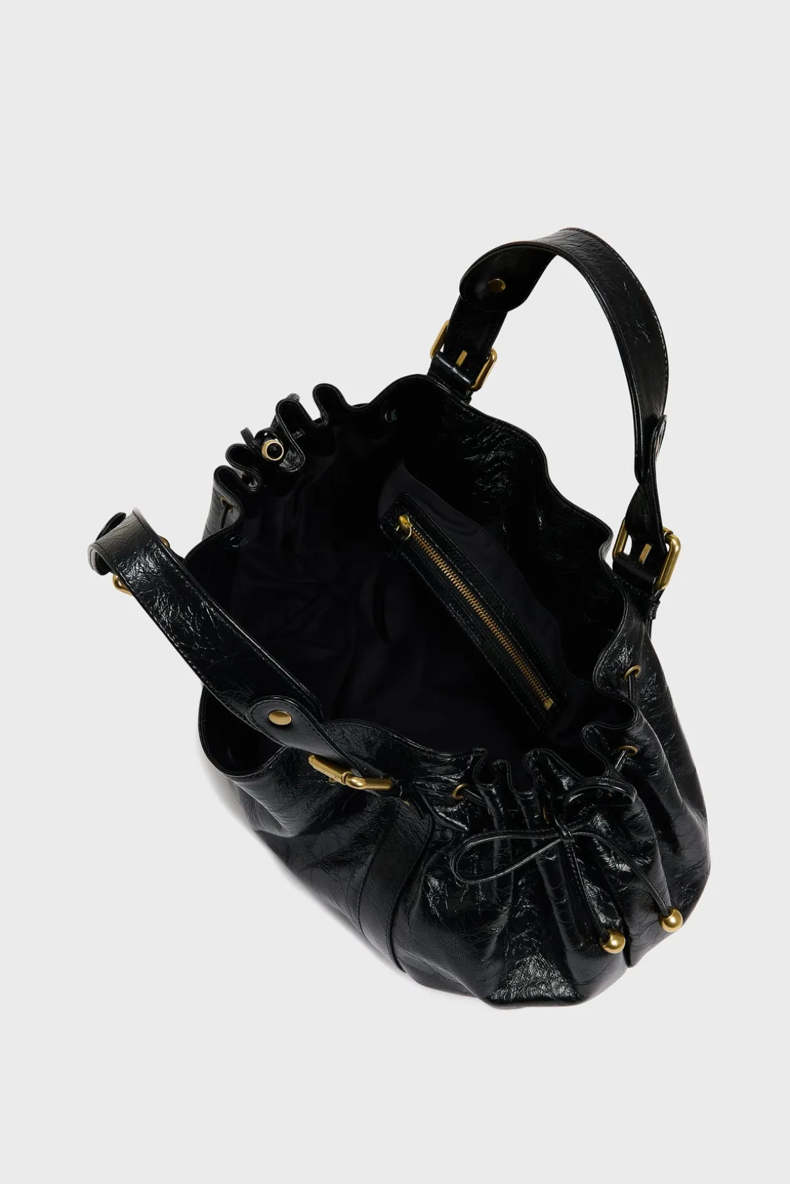 Handbag in crumpled leather - 24H