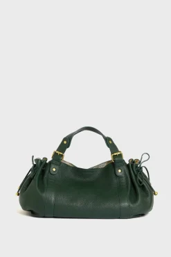 Handbag in leather metallic inside - 24H