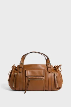 Handbag in leather with pocket - ST GERMAIN