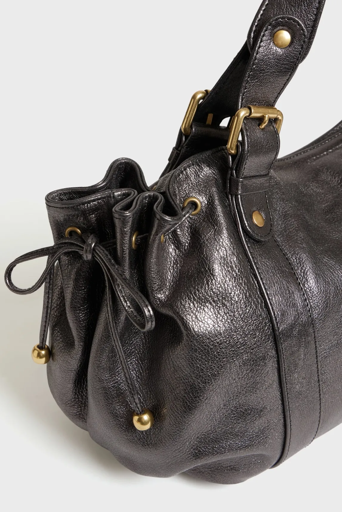 Handbag in metallic leather - 24H