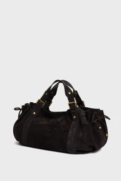 Handbag in suede leather - 24H