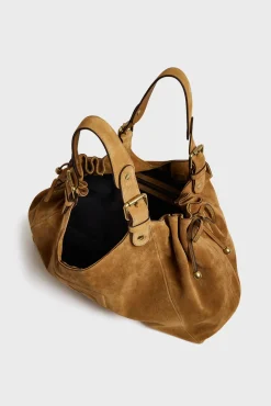 handbag in suede leather - CHIARA GD