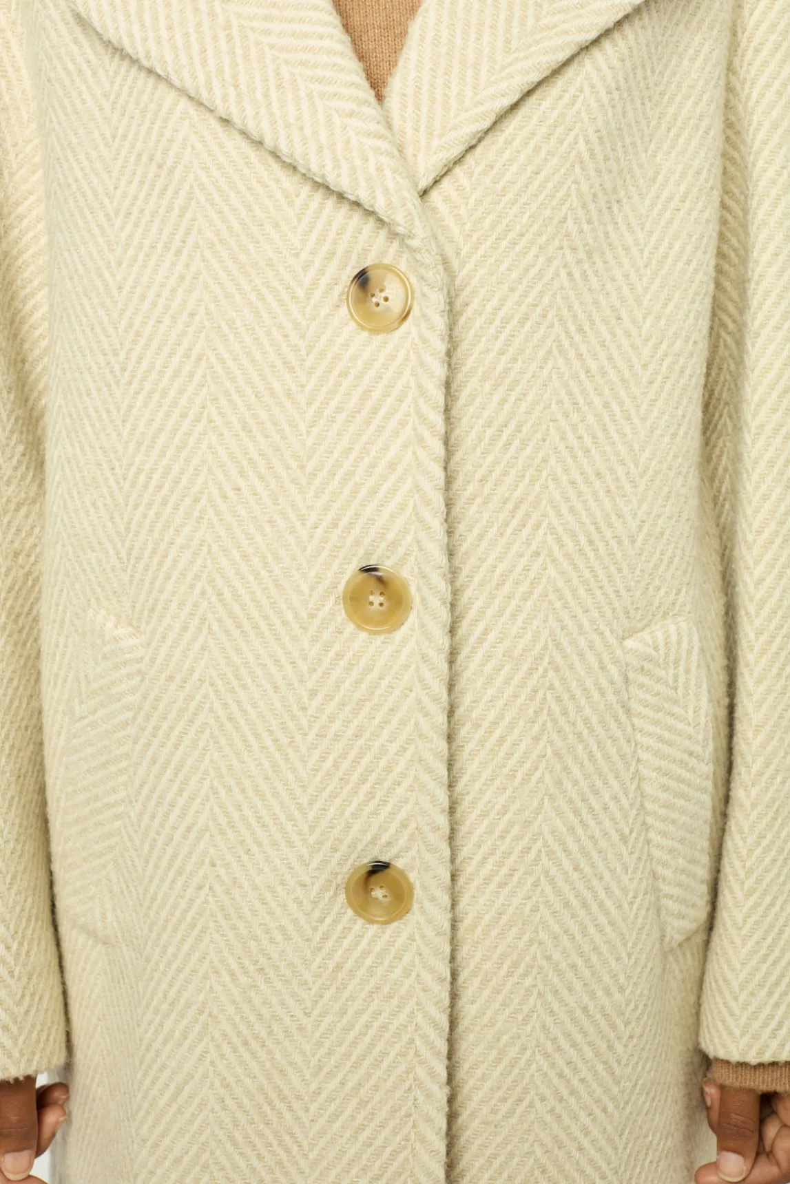 Herringbone loose coat - LEONETTE