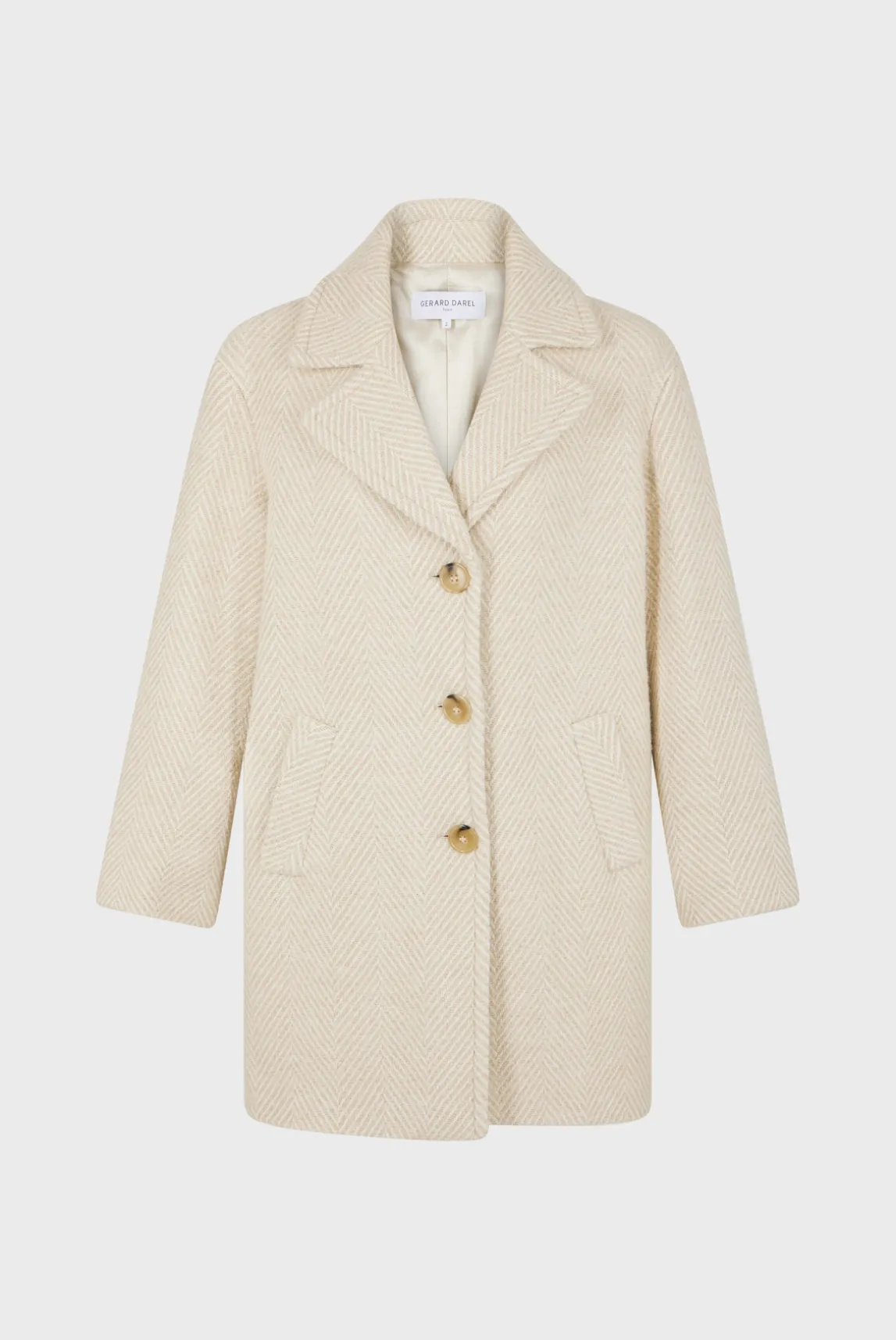 Herringbone loose coat - LEONETTE