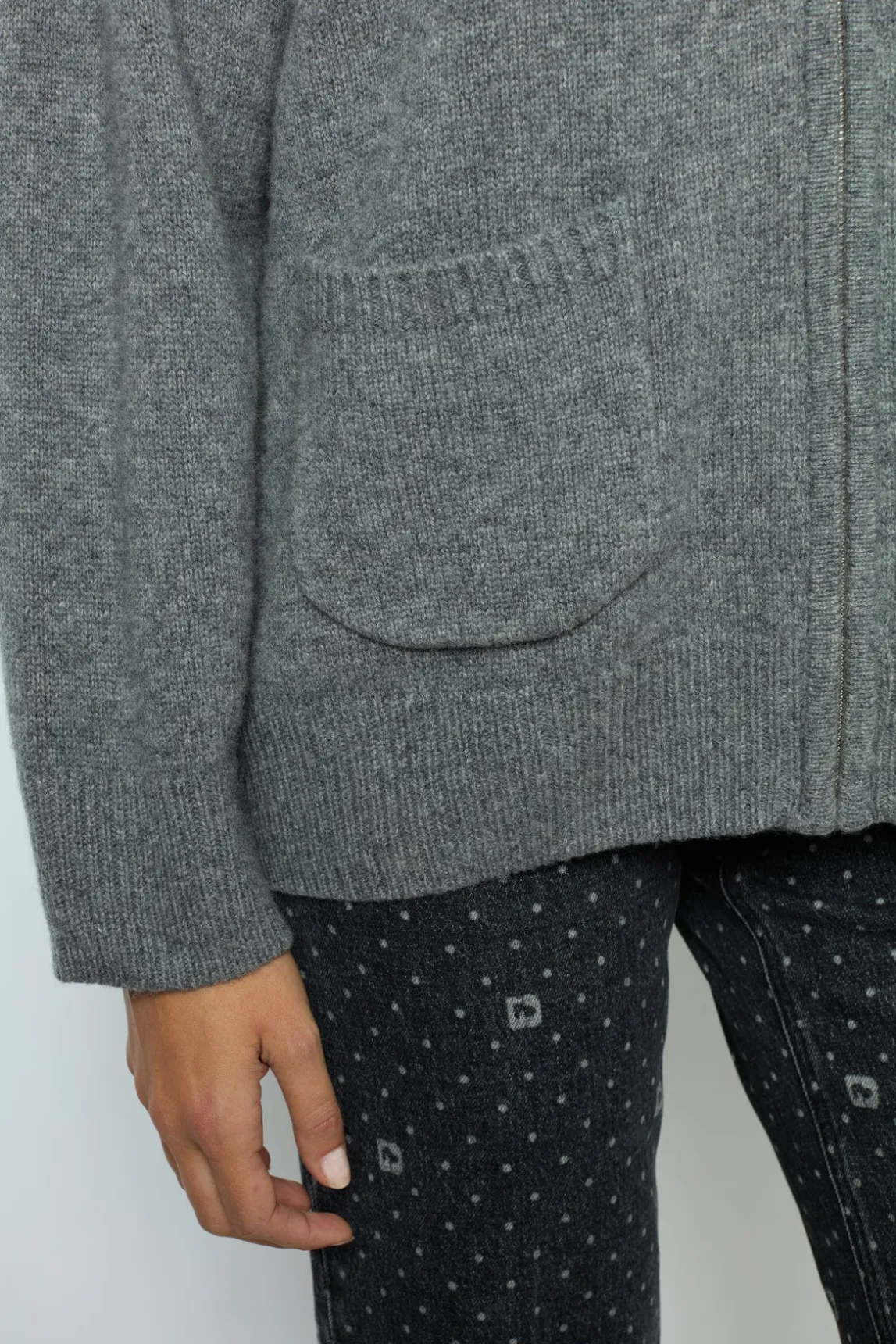 Hooded cashmere cardigan - JOSSELINE