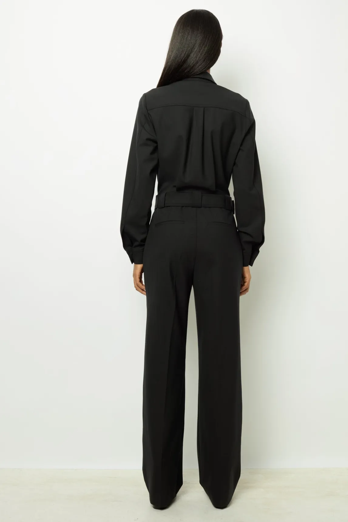 Jumpsuit with shirt collar - NELLA