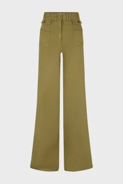 Khaki flared jeans - ANNA