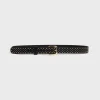 Leather belt with studs - AMY