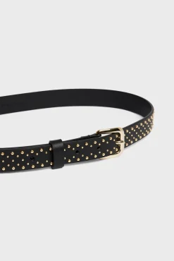 Leather belt with studs - AMY