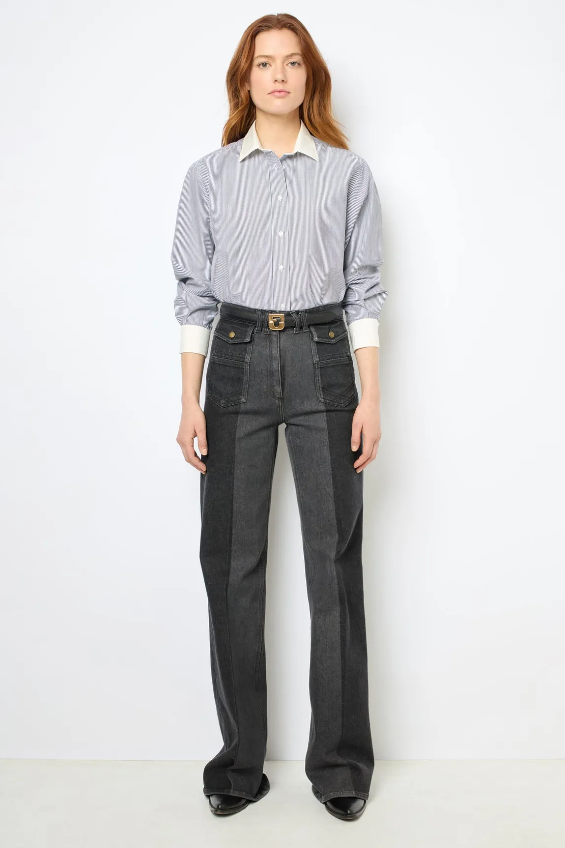 Leather signature belt - LE LAUREN