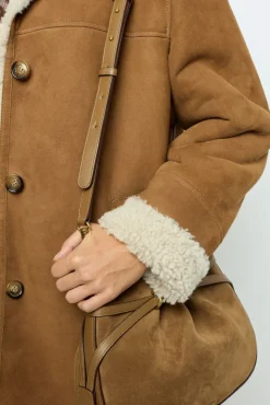 3/4 length shearling coat - LEONTINE