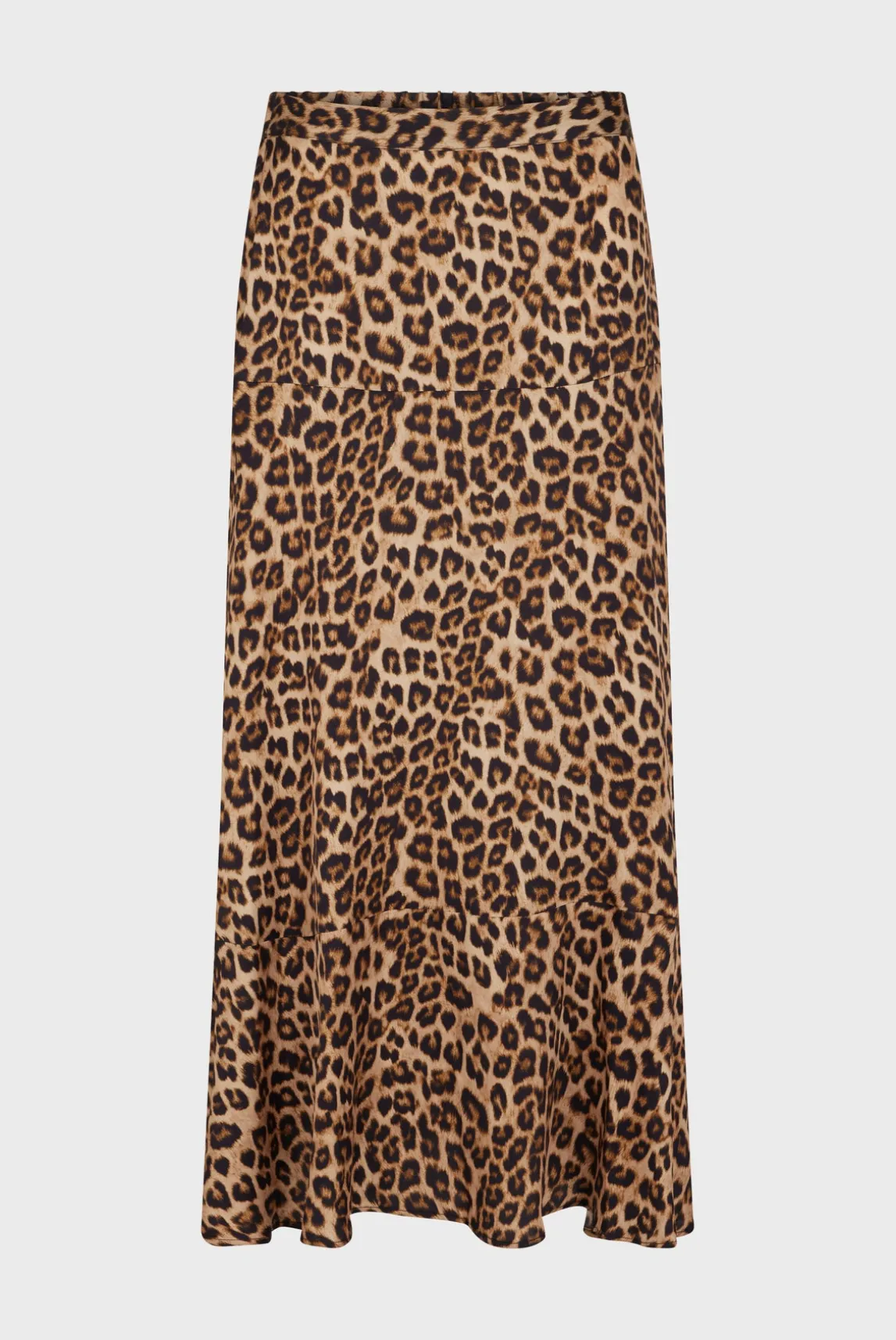 Leopard satin midi skirt - CONSTANCE