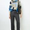 Mohair color block sweater - JANYCE
