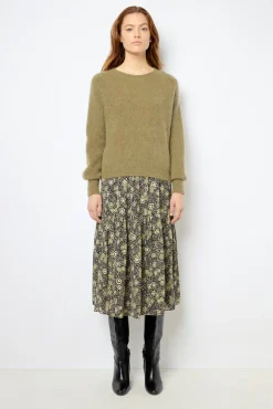 Mohair round neck sweater- JOLINA