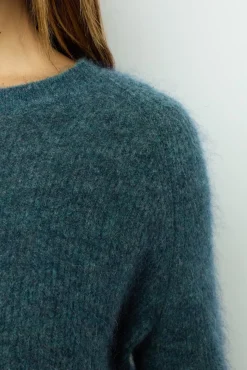 Mohair round neck sweater- JOLINA