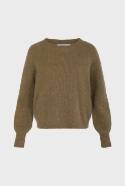 Mohair round neck sweater- JOLINA