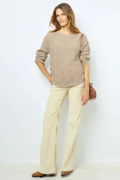 Natural velvet flare pants - ANNA