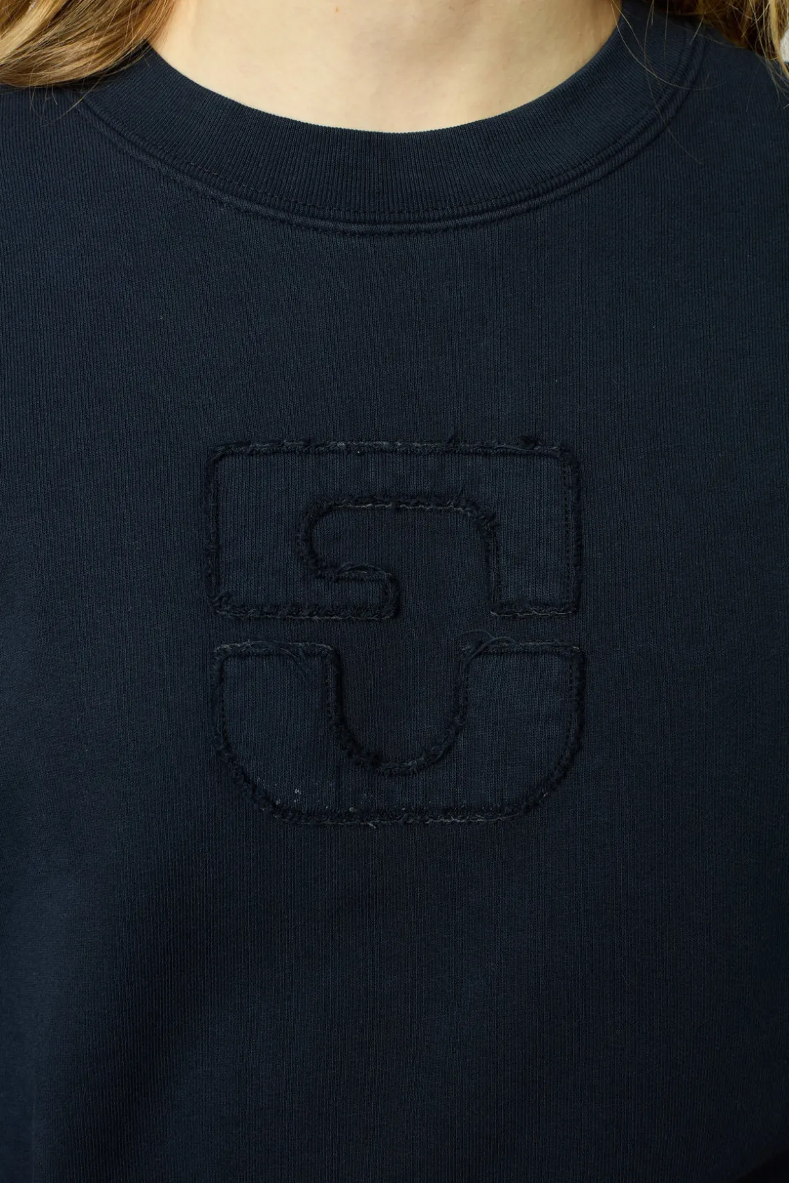 Navy blue logo sweatshirt - ADRIENNE