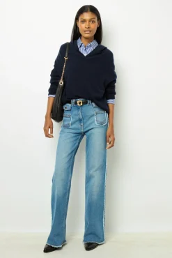 Oversize hooded cashmere sweater - LALOU