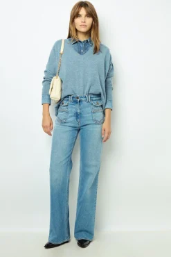 Oversized Indigo cashmere sweater - JOURDAN