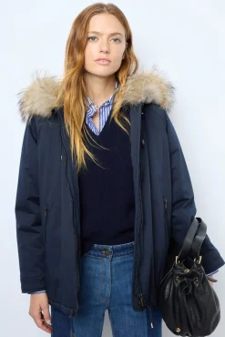 Parka with fur hood - LEONORE