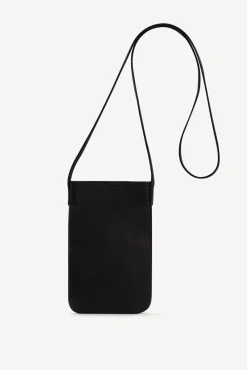 Phoneholder in grainy leather metallic inside - LADYPHONE