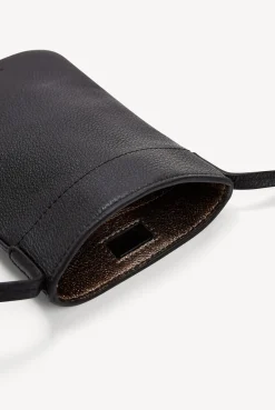 Phoneholder in grainy leather metallic inside - LADYPHONE