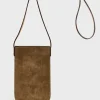 Phoneholder in suede leather metallic inside - LADYPHONE