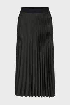 Plain pleated midi skirt - CHARLENE