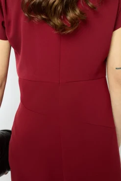 Plain waisted midi dress - SERGINA