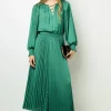 Pleated satin blouse - BABETH
