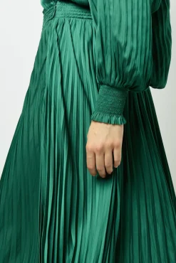 Pleated satin blouse - BABETH