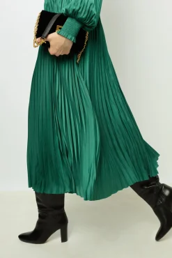 Pleated satin blouse - BABETH