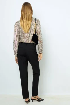 Print blouse with lurex - BASYLL