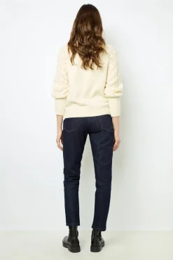 Pullover with openwork sleeves - JOELYNE