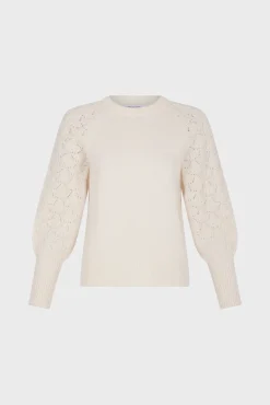 Pullover with openwork sleeves - JOELYNE