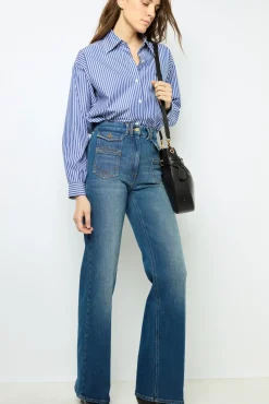 Raw denim flared jeans - ANNA