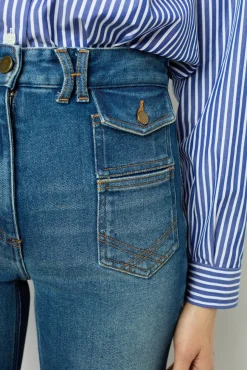 Raw denim flared jeans - ANNA