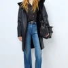 Reversible shearling hooded coat - LETITIA